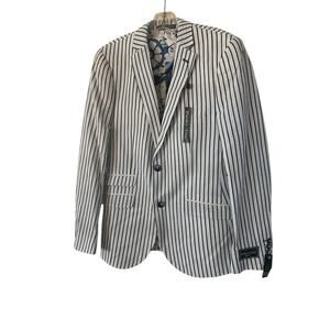 NWTGS Paisley & Grey Ashton Slim Fit Nautical Blazer Blue/White SZ 38R RT $198